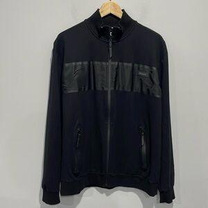 Men’s size XL DKNY full zip athletic style sweater sweatshirt black